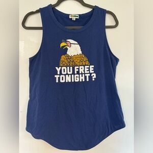 Tipsy Elves Blue Eagle Graphic Tank Top